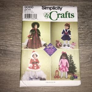 Simplicity Crafts Sewing Pattern 9066 18" Doll Holiday Dress American Girl UNCUT